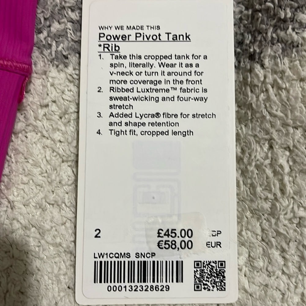 NWT - Lululemon - Power Pivot Tank *Rib - 2 - Picture 3 of 5